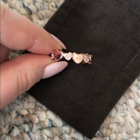 Coach Jewelry - Coach Rose Gold Heart Ring size 8